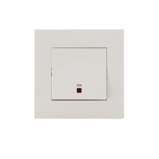 1 Gang Double Pole Switch with Neon and Earth