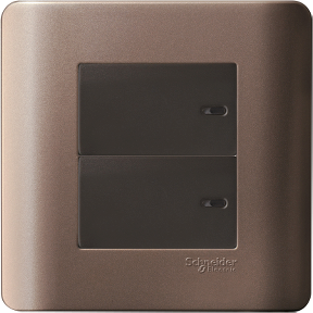 ELV+ 2 gang tactile switch w/ LED (SZ) 2 gang amber