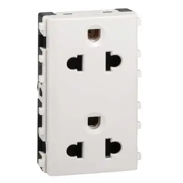 Concept - 2 Gang 3-Pin Universal Duplex Socket Outlet Module with Shutter