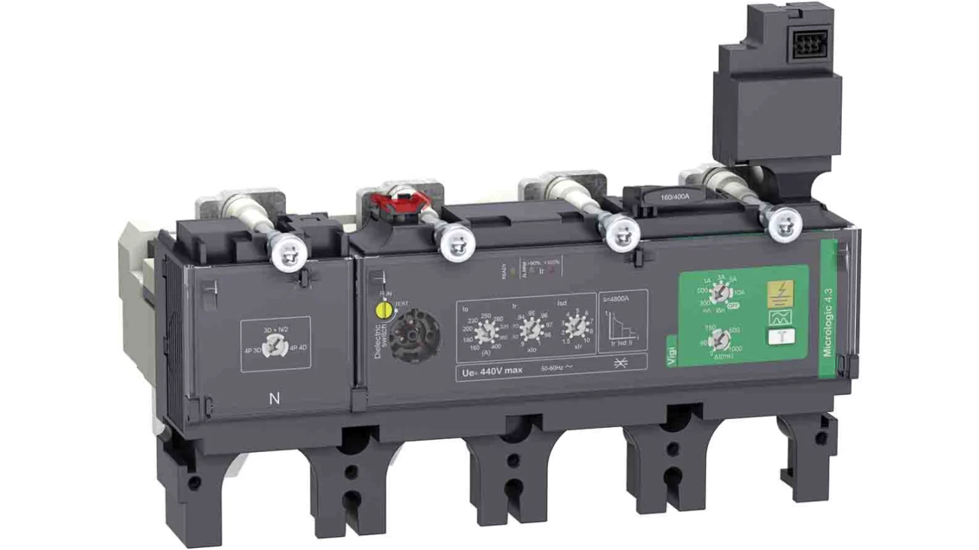 Trip unit MicroLogic 4.3 for ComPact NSX 400/630 circuit breakers, electronic, rating 400A, 4 poles 4d