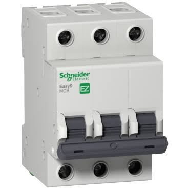 Miniature circuit breaker (MCB), Easy9, 3P, 20A, B curve, 4500A (IEC/EN 60898-1)