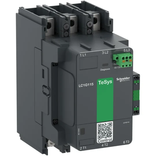 High power contactor, TeSys Giga, 3 pole (3NO), AC-3 <=440V 225A, standard version, 48...130V wide band AC/DC coil