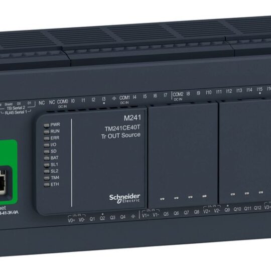 logic controller, Modicon M241, 40 IO, transistor, PNP, Ethernet